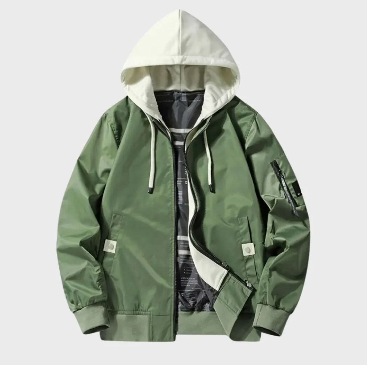 Veste d'hiver homme Coupe-vent Capuche Fermeture éclair