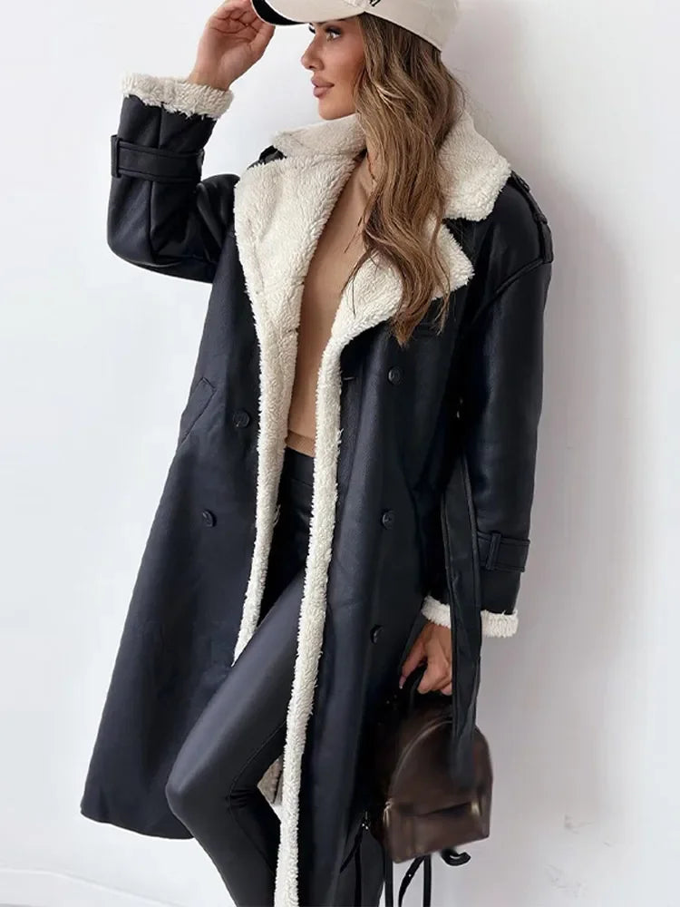 Stylischer Wintermantel Frauen Elegante Damenjacke - IdealeKleiden
