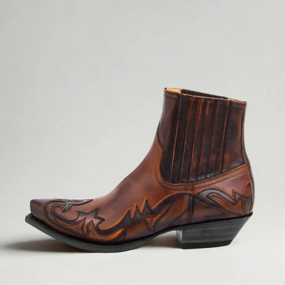 Bottes Western élégantes en cuir pour homme