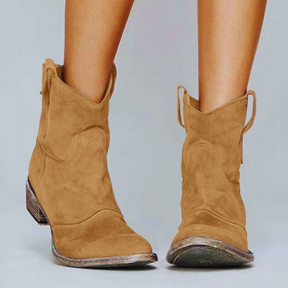 Bottines élégantes en cuir à lacets