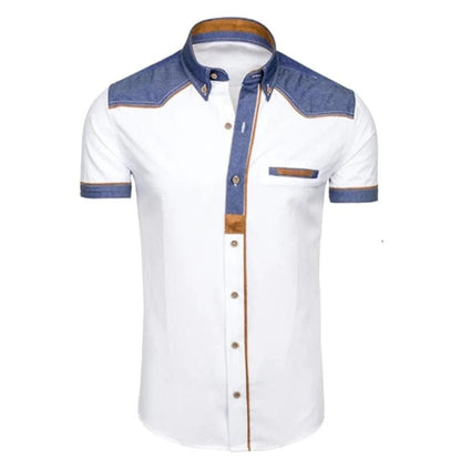 Modisches Slimfit Polo-Shirt mit Tasche Jeans - IdealeKleiden