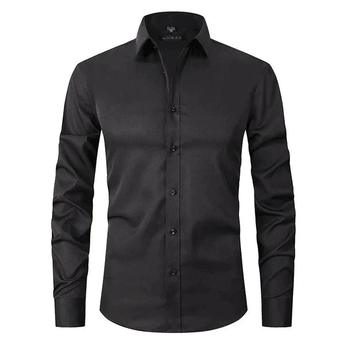 Chemise Homme Manches Longues Slim Fit Moderne Élégante