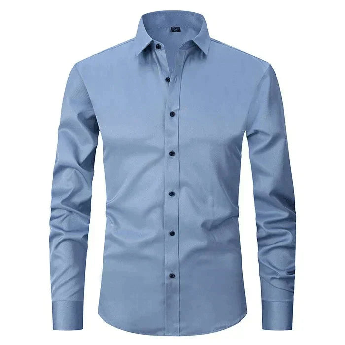 Chemise Homme Manches Longues Slim Fit Moderne Élégante