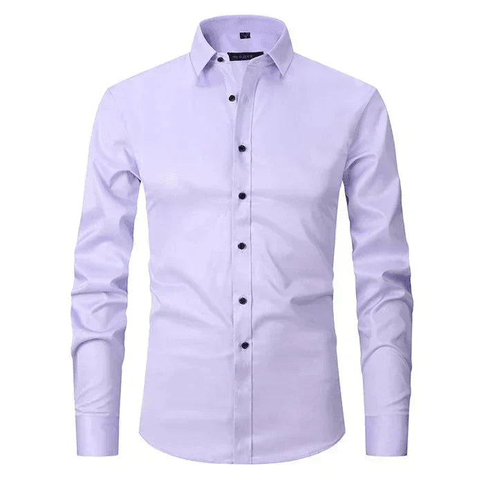 Chemise Homme Manches Longues Slim Fit Moderne Élégante
