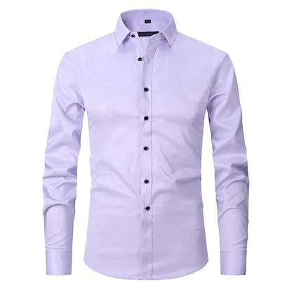 Chemise Homme Manches Longues Slim Fit Moderne Élégante