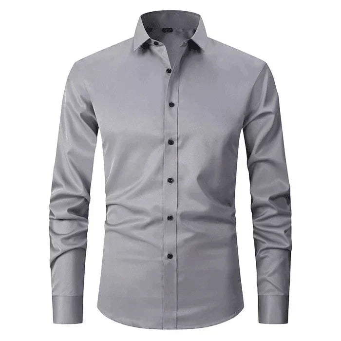Chemise Homme Manches Longues Slim Fit Moderne Élégante