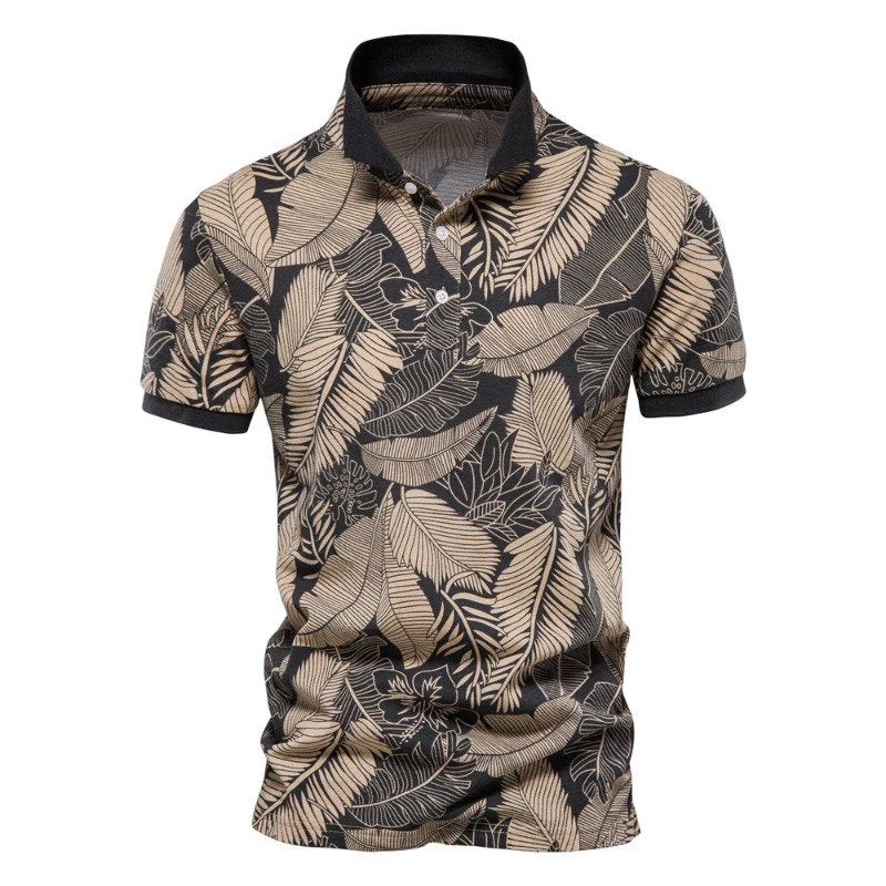 Polo homme Hawaï motif floral été