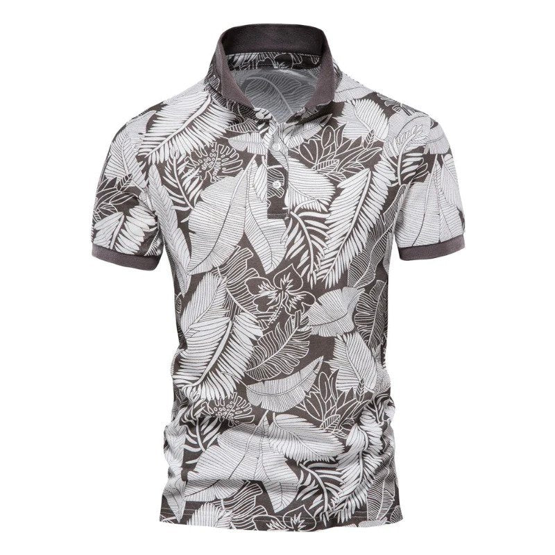 Polo homme Hawaï motif floral été