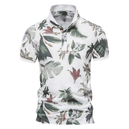 Polo homme Hawaï motif floral été