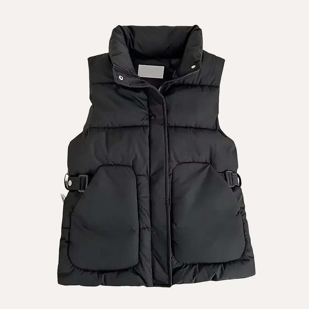 Doudoune sans manches pour femme en coton chaud