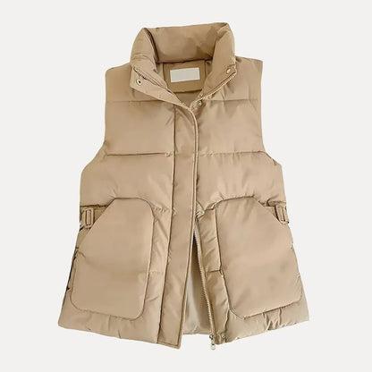 Doudoune sans manches pour femme en coton chaud