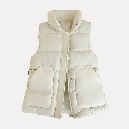 Doudoune sans manches pour femme en coton chaud