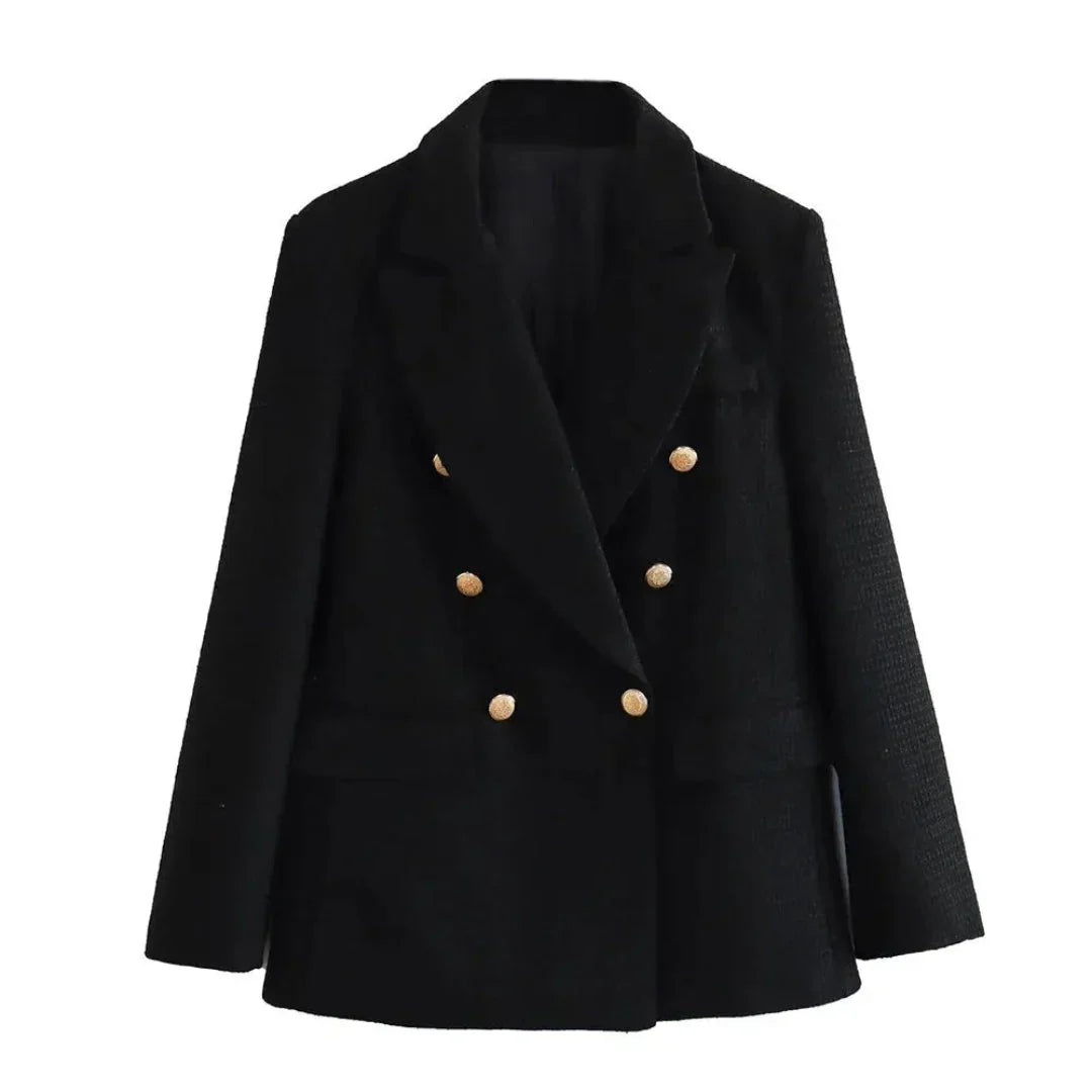 Veste croisée stylée aspect textile