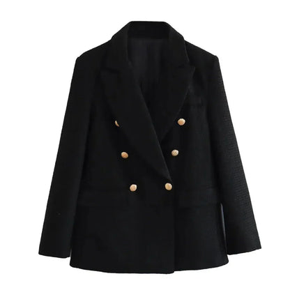 Veste croisée stylée aspect textile