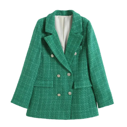 Veste croisée stylée aspect textile