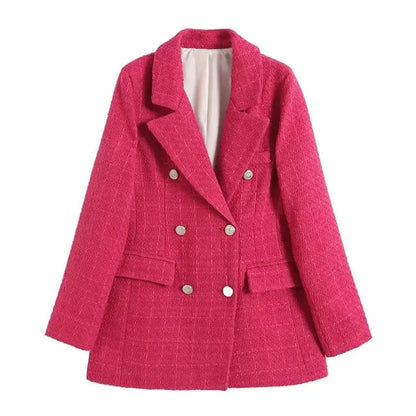 Veste croisée stylée aspect textile