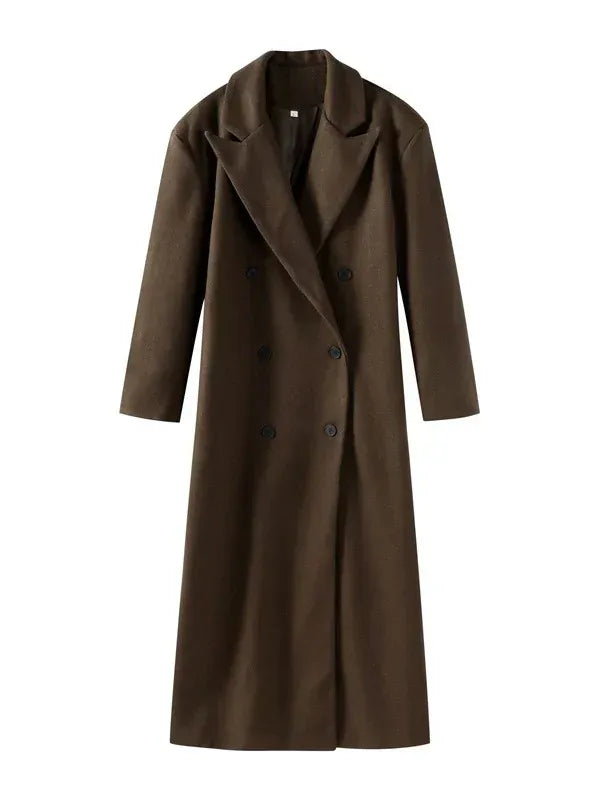 Manteau long d'hiver doublé grande taille
