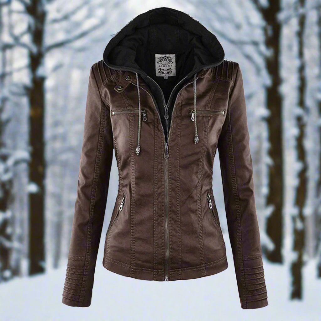 Blouson de motard slim en similicuir
