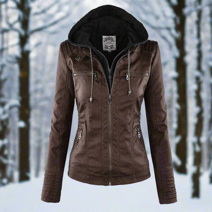 Blouson de motard slim en similicuir