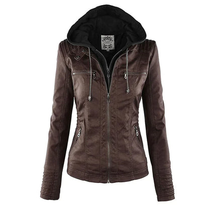 Blouson en cuir élégant pour moto, moderne