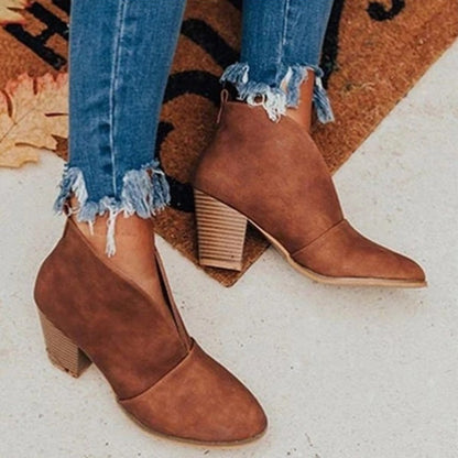 Modische Stiefeletten für Damen Alltag Büro - IdealeKleiden