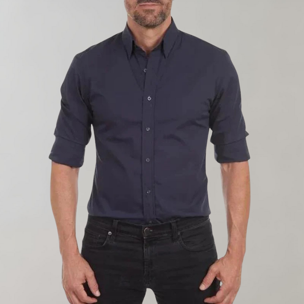 Chemise élégante pour homme, infroissable, avec col