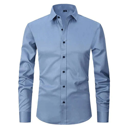 Chemise habillée homme manches longues sans repassage