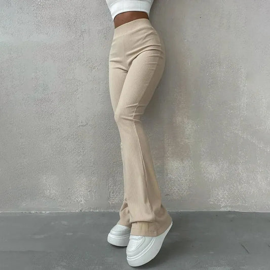 Elegante Damen Hose Mit Weichem Stoff - IdealeKleiden
