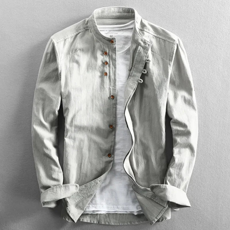 Chemise homme classique japonaise manches longues