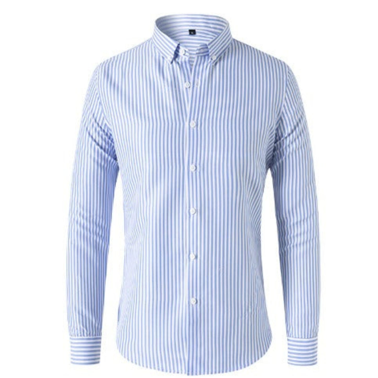 Chemise homme manches longues rayures col