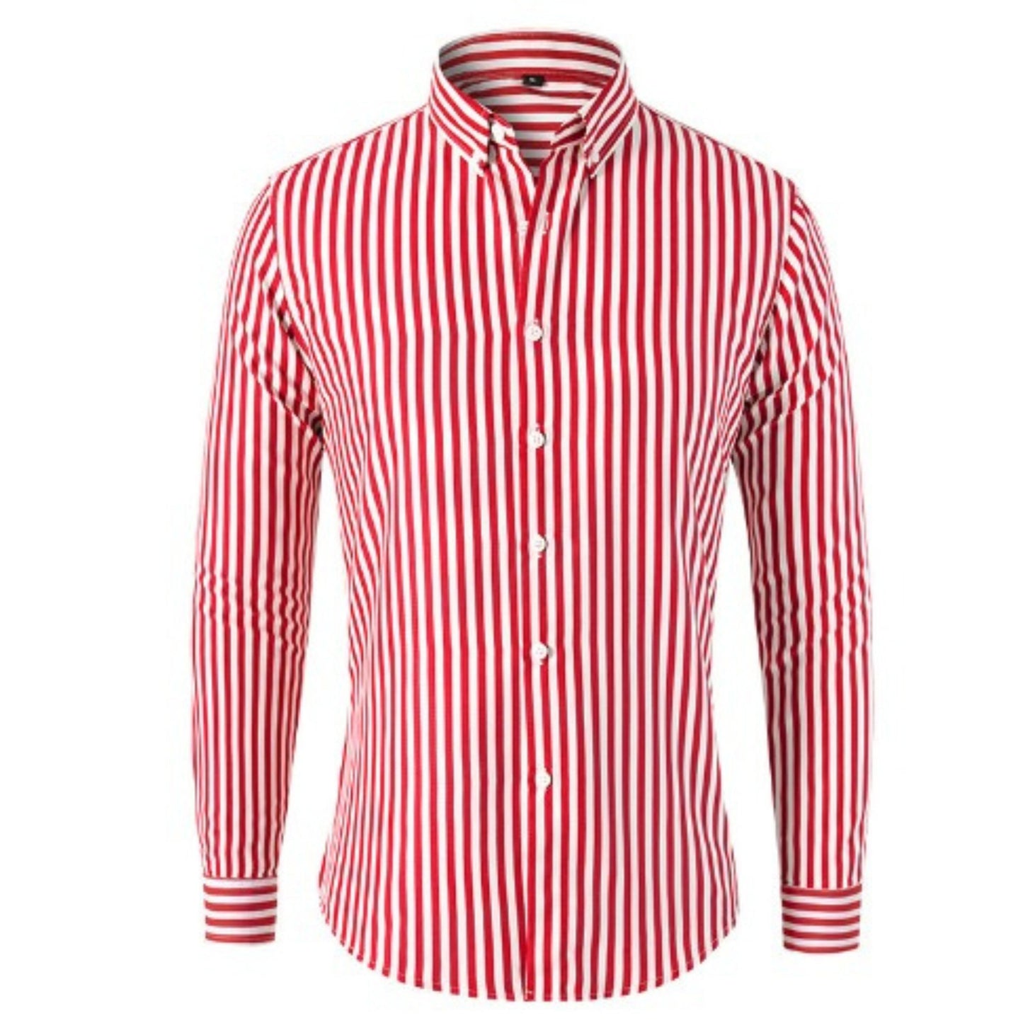 Chemise homme manches longues rayures col