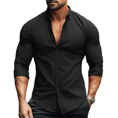 Herren Polohemd Slim Fit Langarm - IdealeKleiden