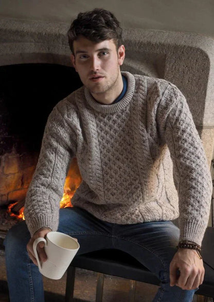 Pull en laine tricoté homme hiver