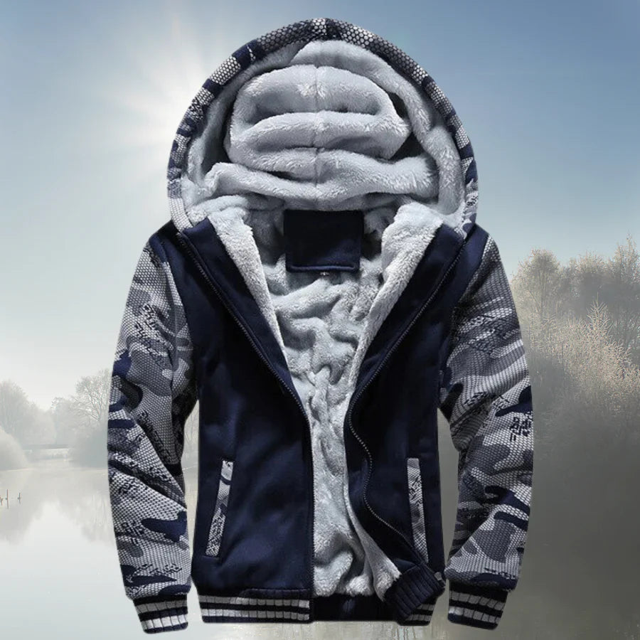 Veste polaire à capuche zippée Chaude