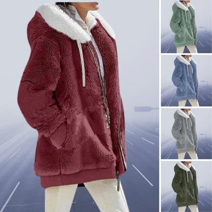 Übergroße Teddyjacke Warm Oversized - IdealeKleiden