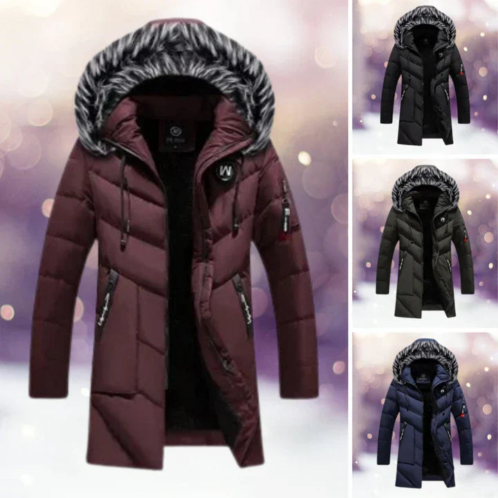 Thermoparka Herren Klassisch Pelz Kragen - IdealeKleiden