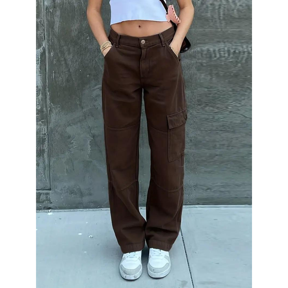 Pantalon cargo femme style décontracté moderne