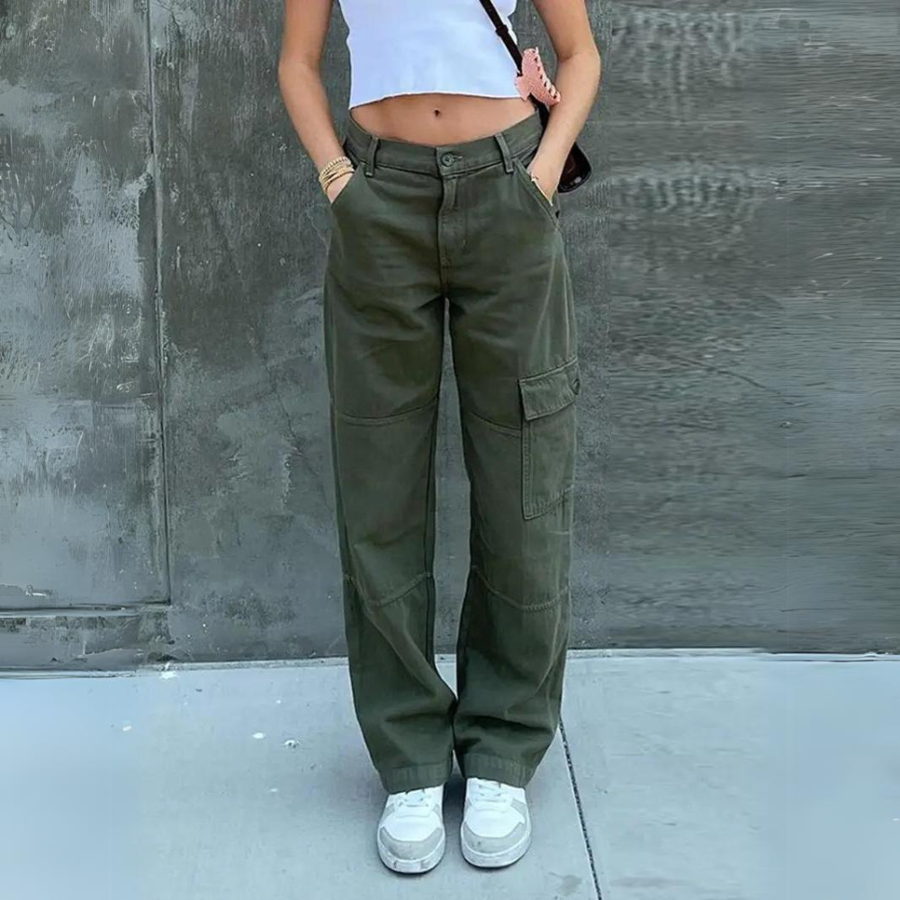 Frauen Cargohose Modern Lässig Style - IdealeKleiden