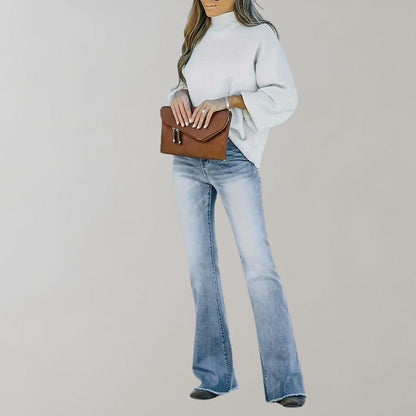 Pantalon Patte d'éléphant Femme Tendance Élégant
