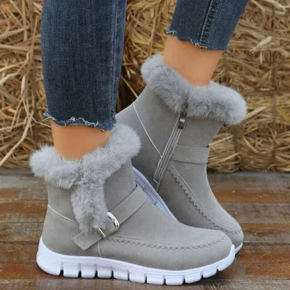 Berna - Bottines courtes chics en daim et peluche