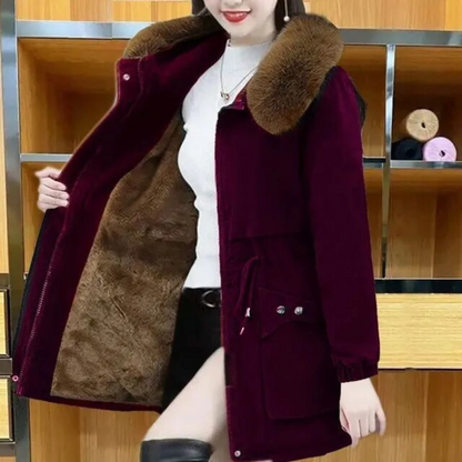 Parka d'hiver végane femme élégant chaud