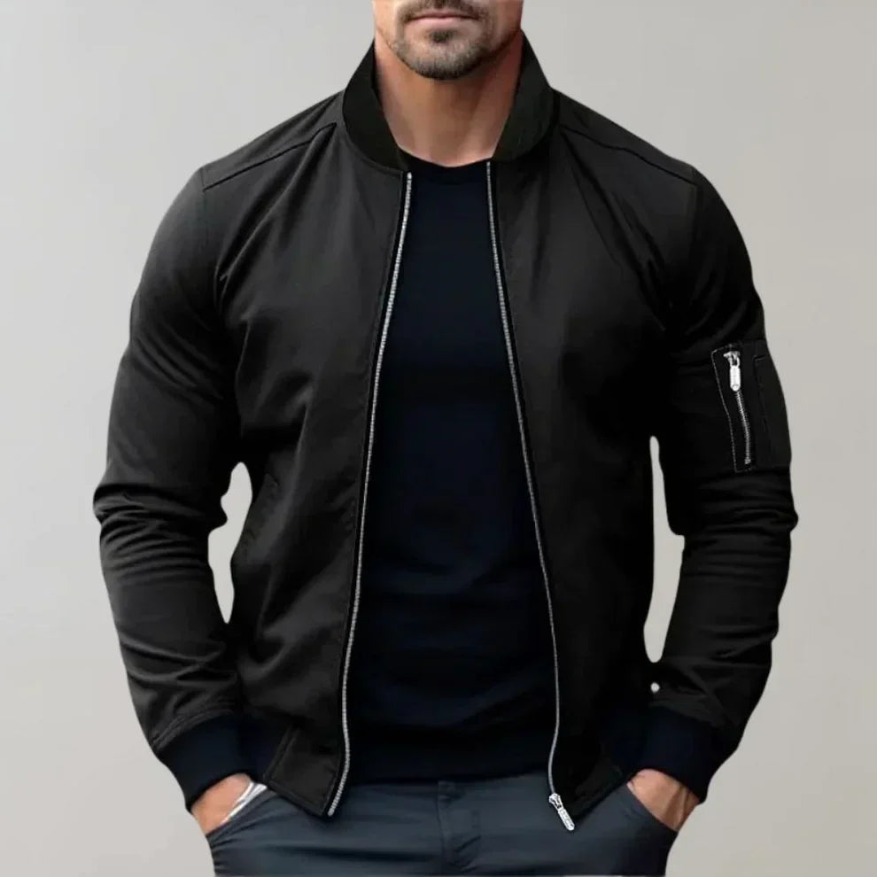 Blouson bombardier homme aspect cuir moderne