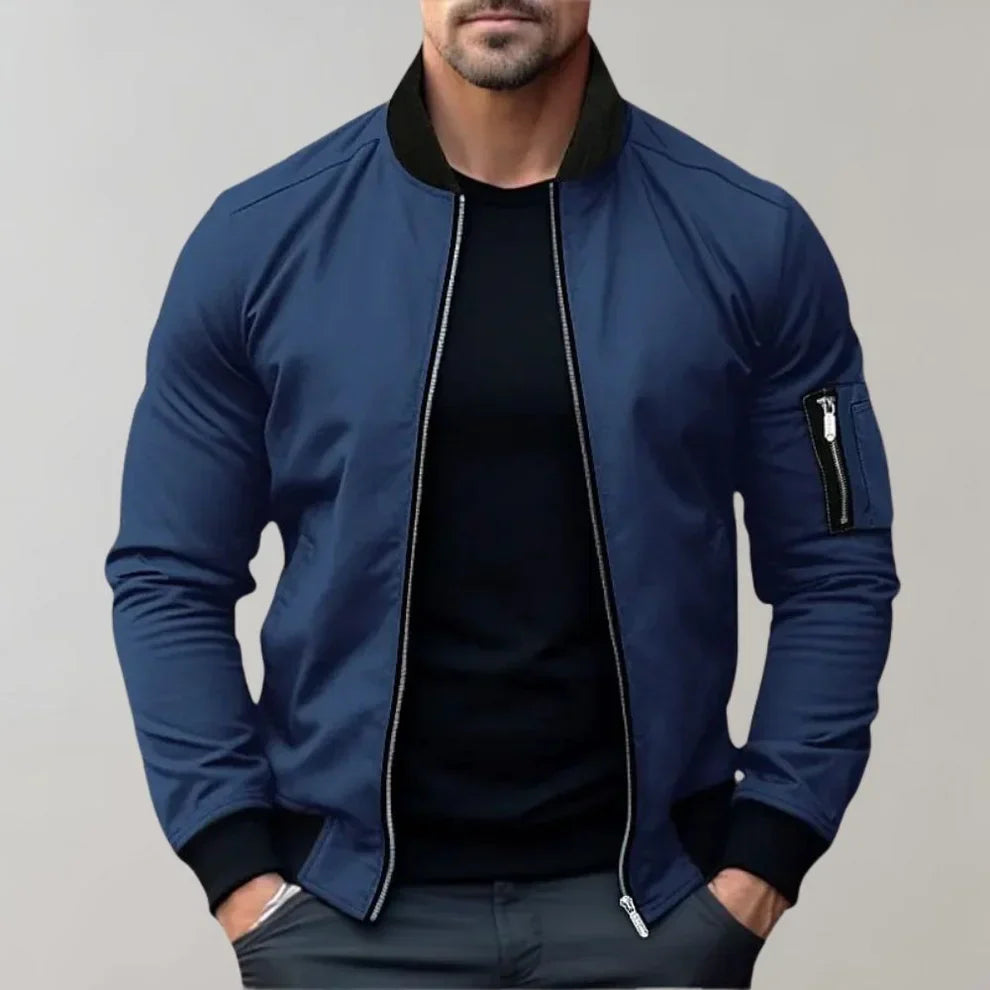 Bomber blouson pour homme, coupe slim moderne