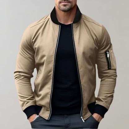 Blouson bombardier homme aspect cuir moderne