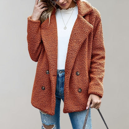 Veste oversize en teddy pour femme Douce et chaude