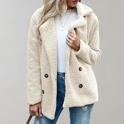 Veste oversize en teddy pour femme Douce et chaude