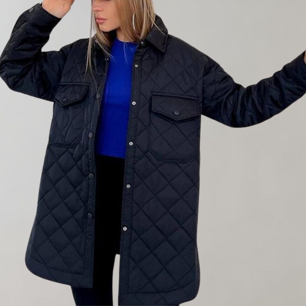 Elegante veste d'hiver pour hommes → est incorrect car le produit est une veste pour femmes.
Réponse correcte :
Veste longue d'automne élégante pour femmes