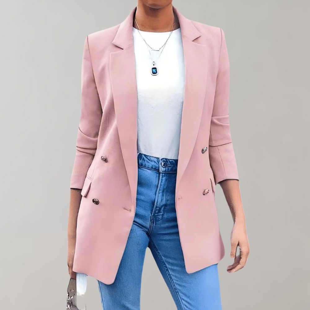 Élégante veste longue femme tendance