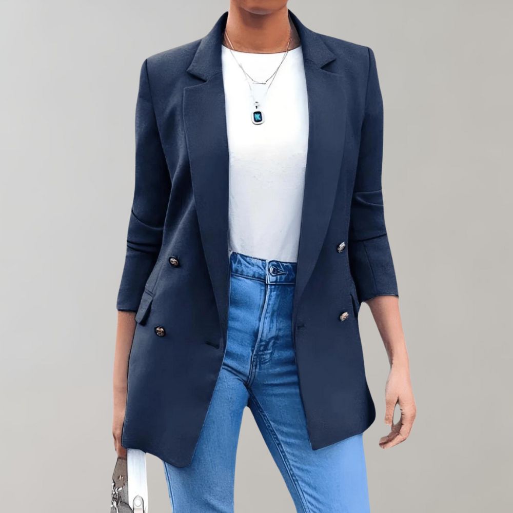 Élégante veste longue femme tendance