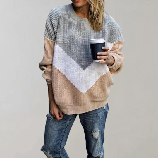 Hanne - Damen Pullover Groß Größe Modern - IdealeKleiden